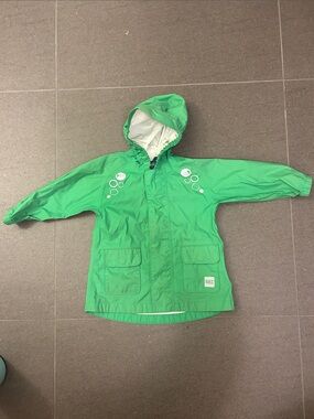 MEC Bright Green 18M Hooded Raincoat with Pockets